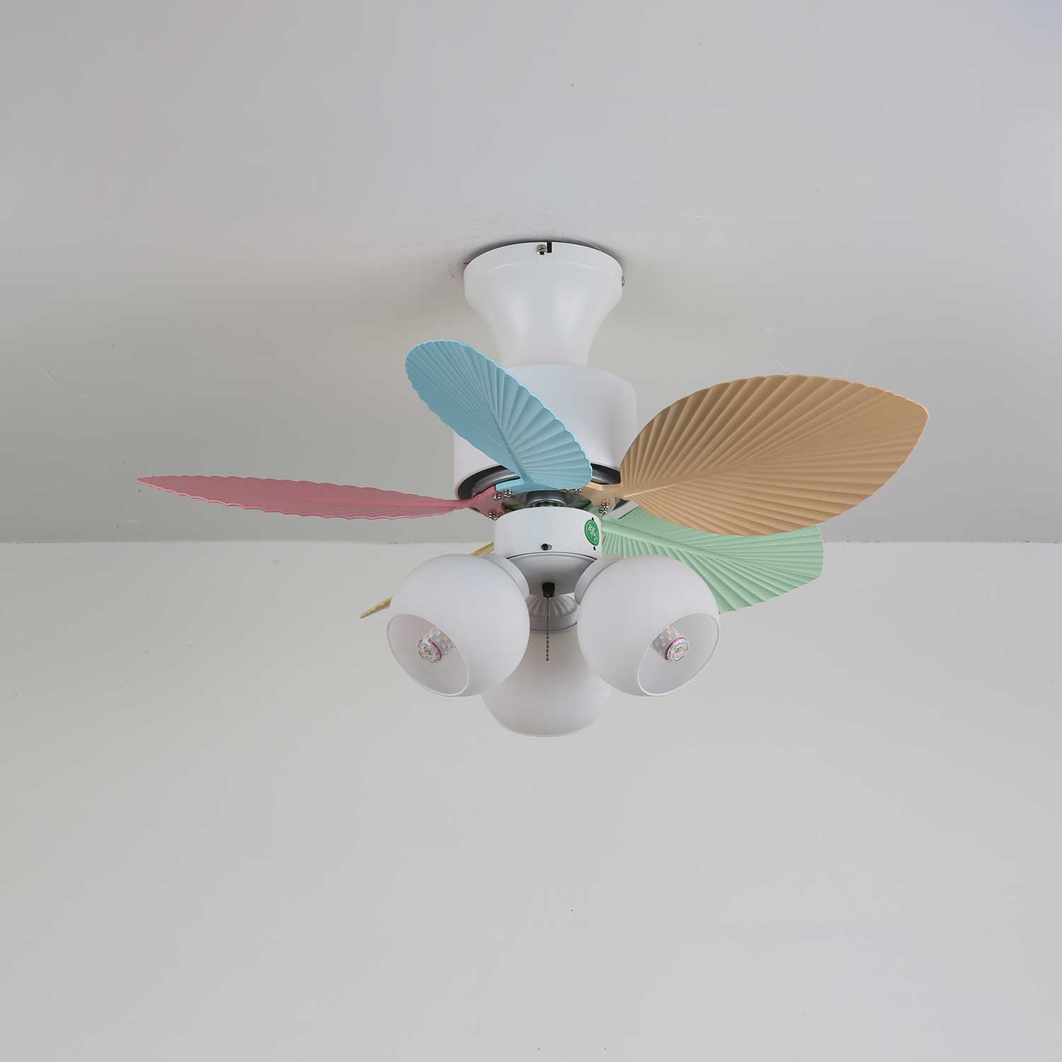 Celoia Colorful Glass Ceiling Fan Light