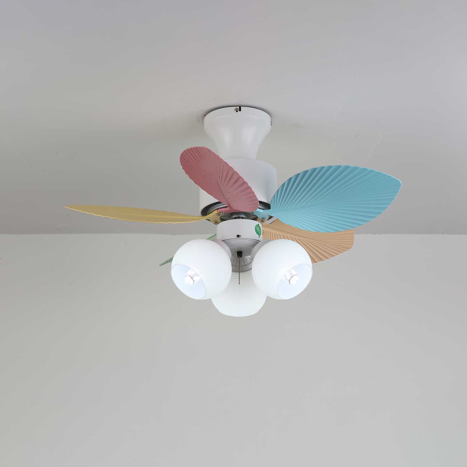 Celoia Colorful Glass Ceiling Fan Light