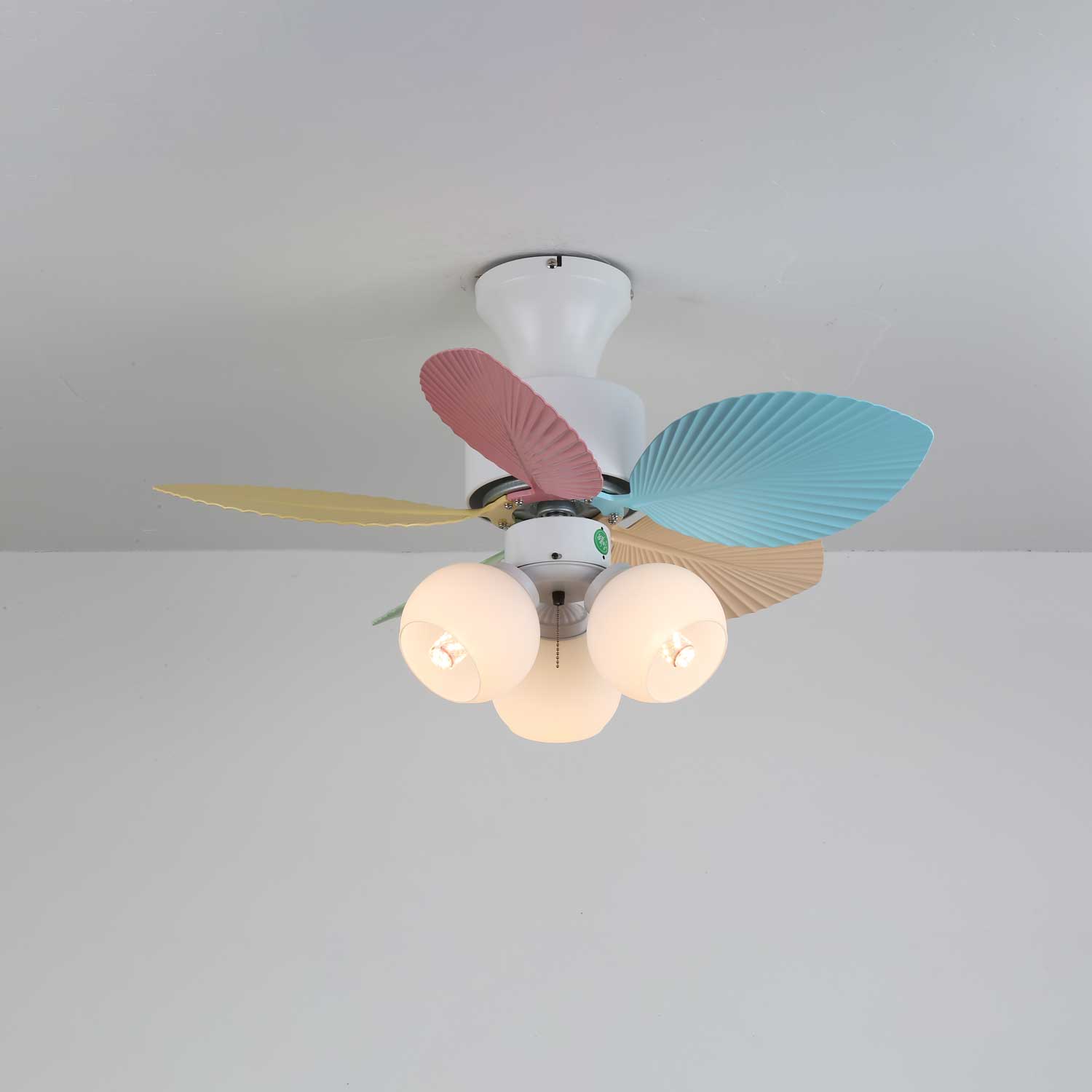Celoia Colorful Glass Ceiling Fan Light