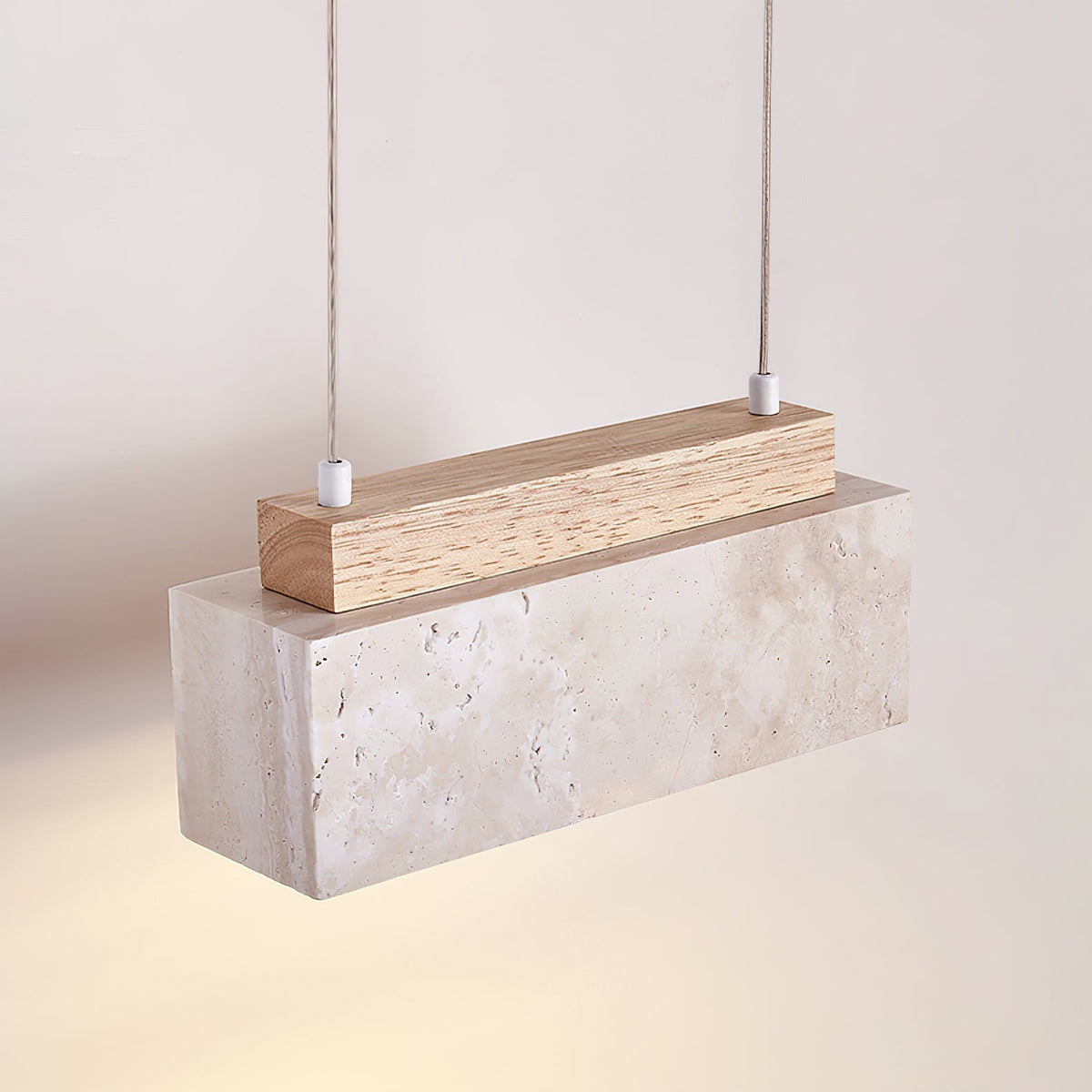 Ciraeila Rectangular Travertine Pendant Light
