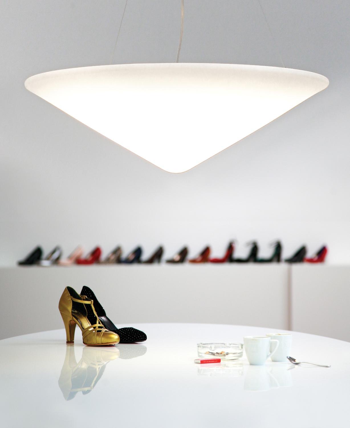 Othian Pendant Lamp Polyethylene Tilted Hat Minimalist