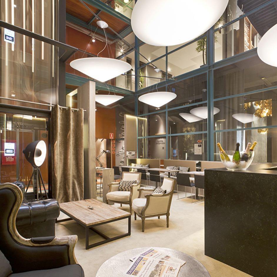 Othian Pendant Lamp Polyethylene Tilted Hat Minimalist