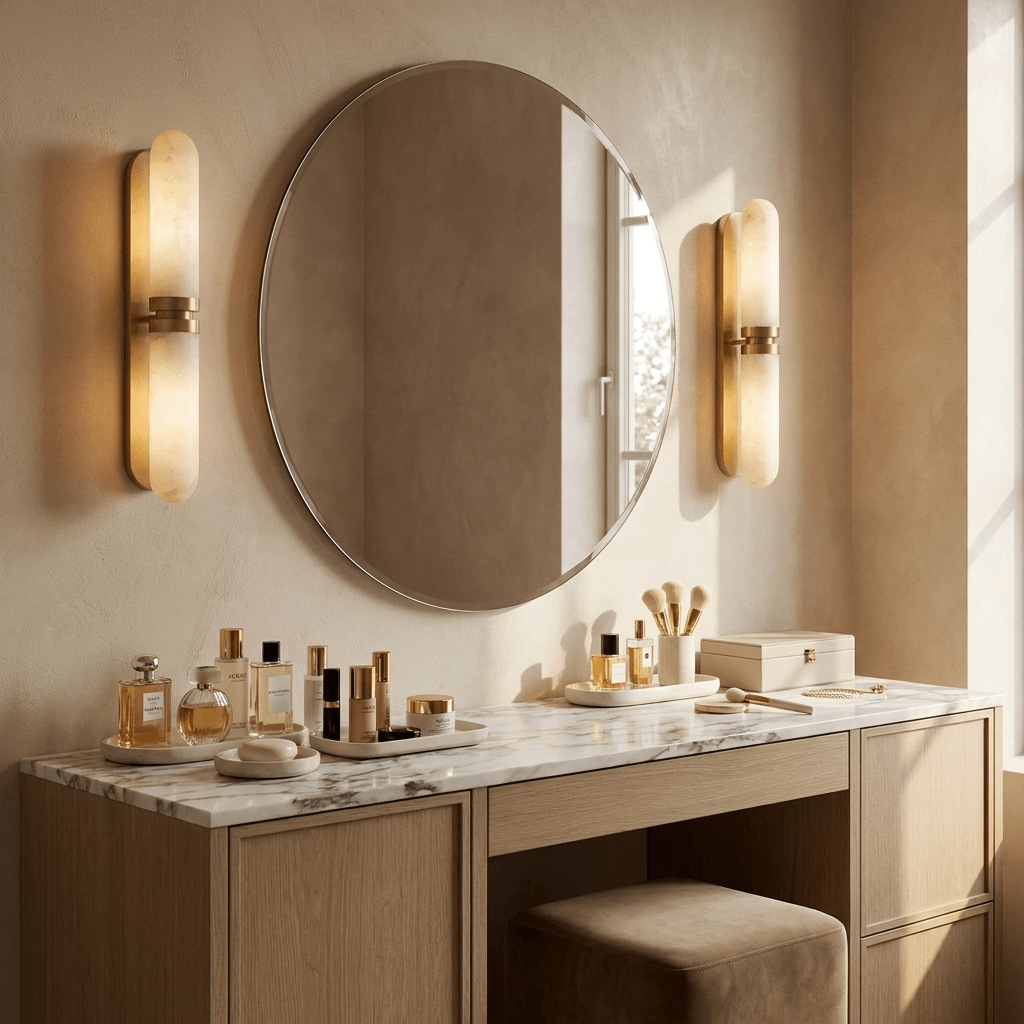 Maelisse Alabaster Wall Sconce