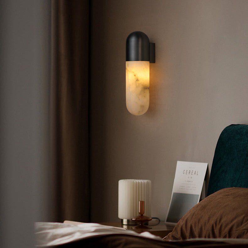 Lucan Capsule Alabaster Sconce