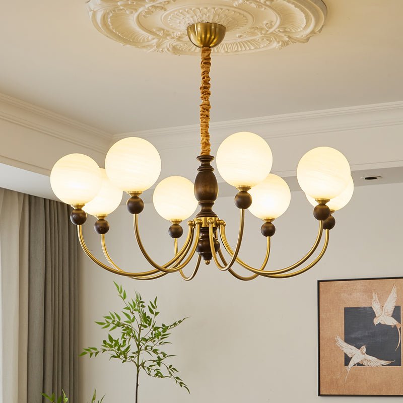 Syvineth Premium Nordic Orbital Wood Chandelier