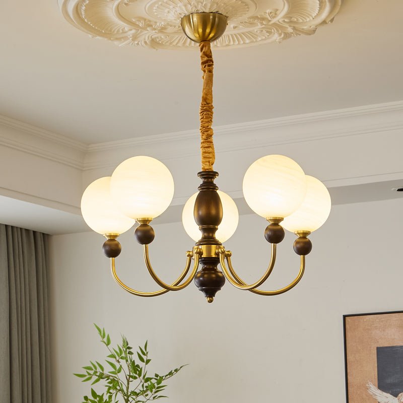 Syvineth Premium Nordic Orbital Wood Chandelier