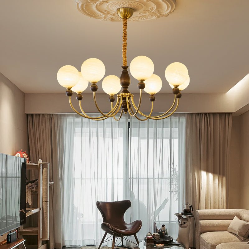 Syvineth Premium Nordic Orbital Wood Chandelier
