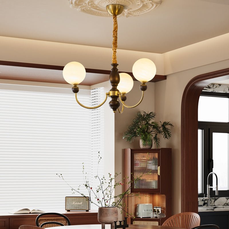 Syvineth Premium Nordic Orbital Wood Chandelier