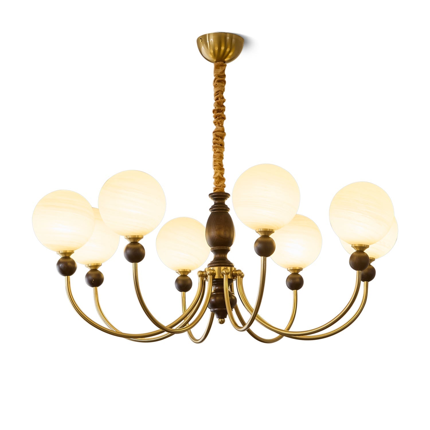 Syvineth Premium Nordic Orbital Wood Chandelier