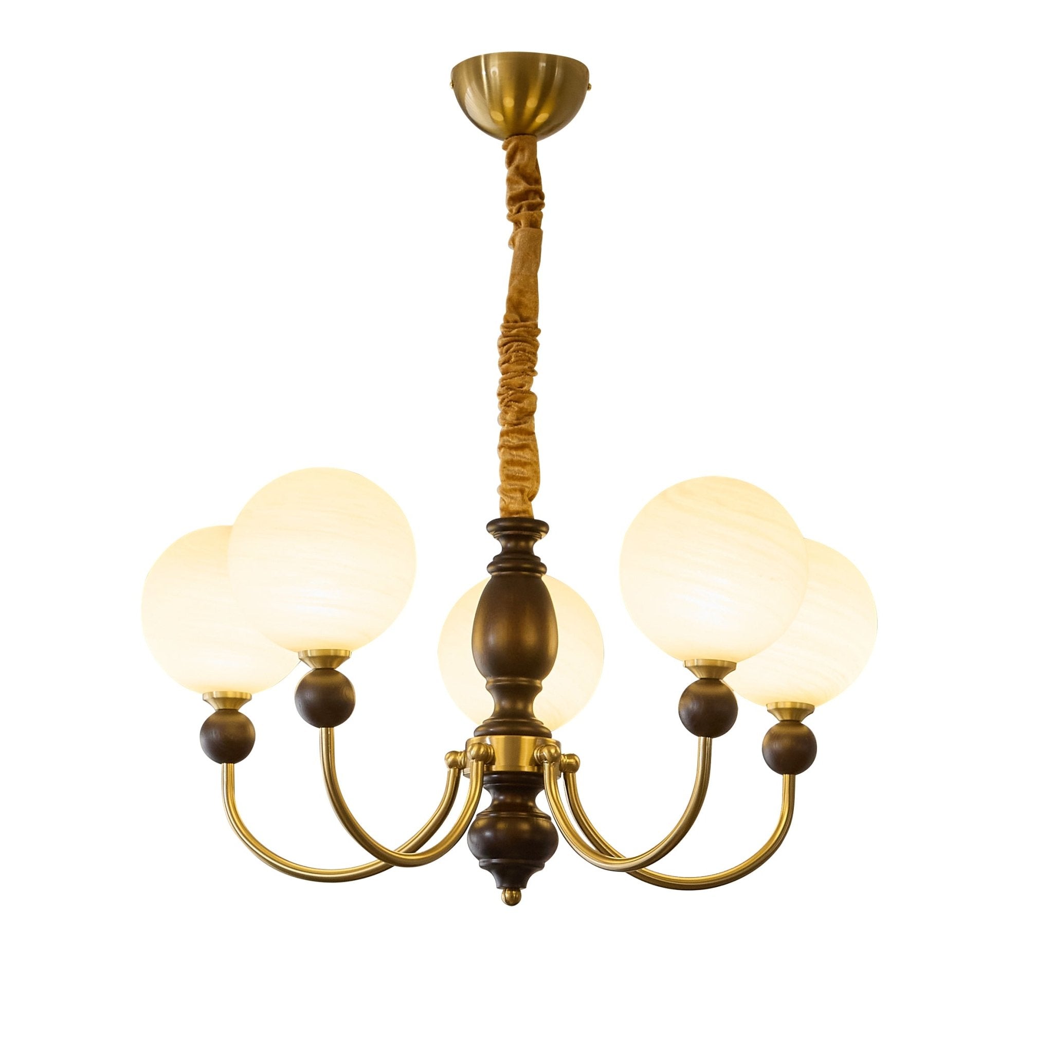 Syvineth Premium Nordic Orbital Wood Chandelier