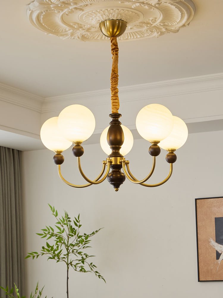 Syvineth Premium Nordic Orbital Wood Chandelier
