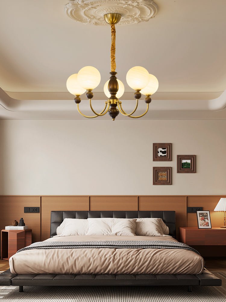 Syvineth Premium Nordic Orbital Wood Chandelier