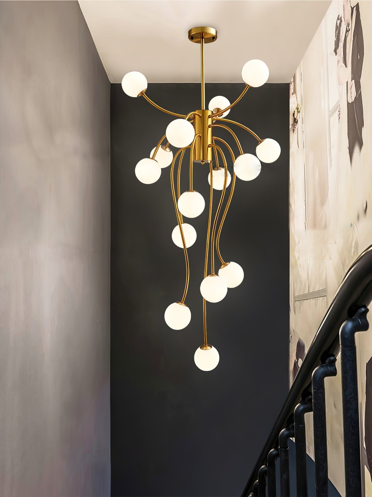 Astralyn Brass Globe Chandelier
