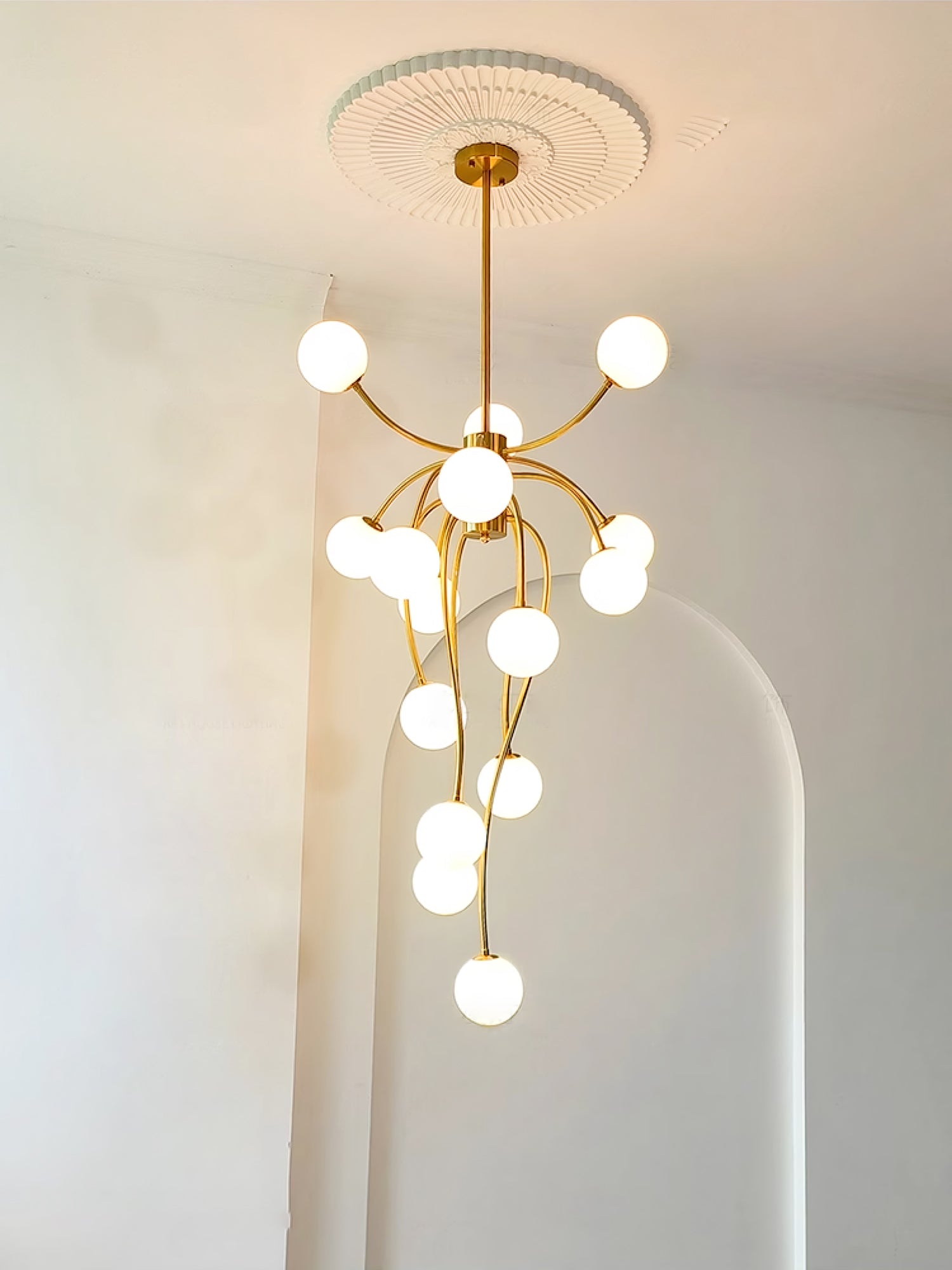 Astralyn Brass Globe Chandelier