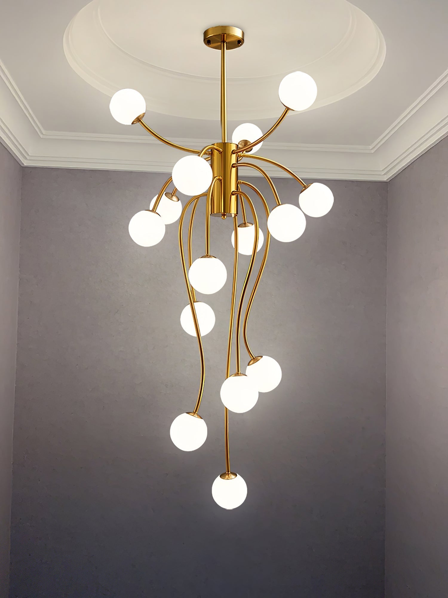 Astralyn Brass Globe Chandelier