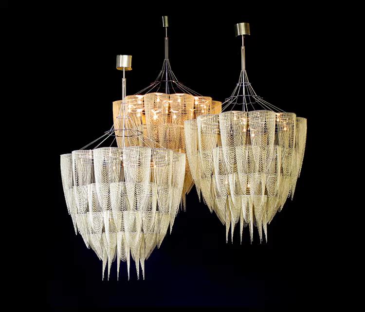 Fereraria Cascade Aluminum Chain Chandelier