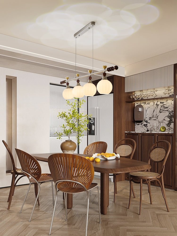 Otheia Elegance Vintage Linear Wood Pendant Lamp