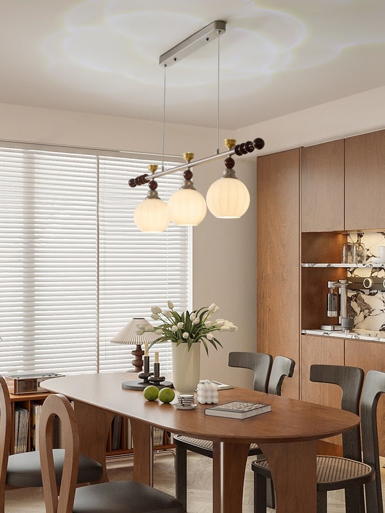 Otheia Elegance Vintage Linear Wood Pendant Lamp
