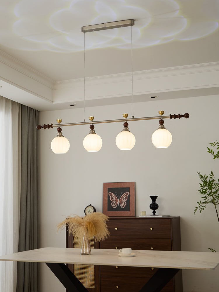 Otheia Elegance Vintage Linear Wood Pendant Lamp