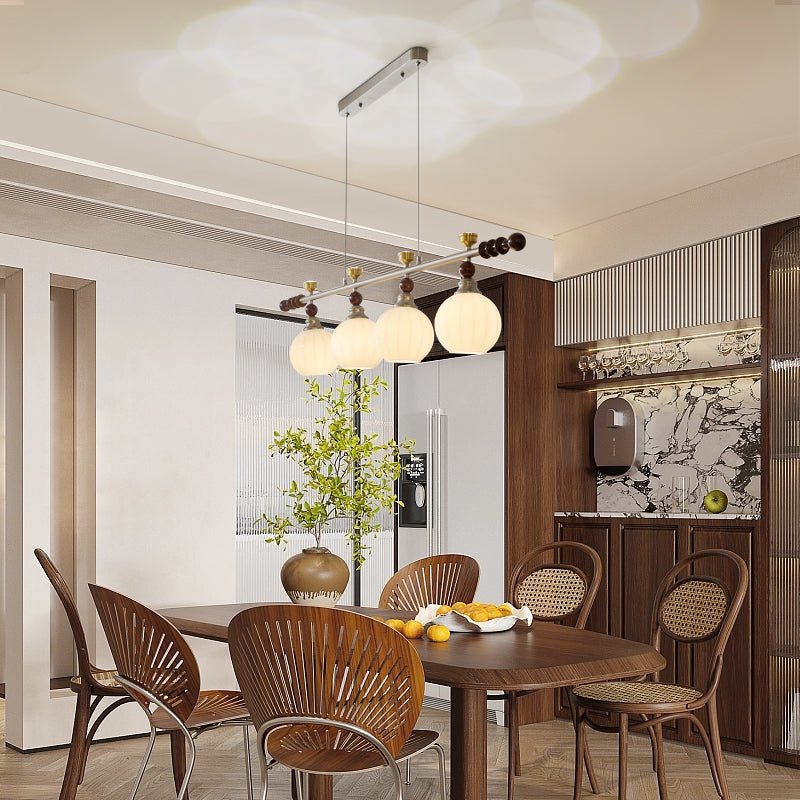 Otheia Elegance Vintage Linear Wood Pendant Lamp