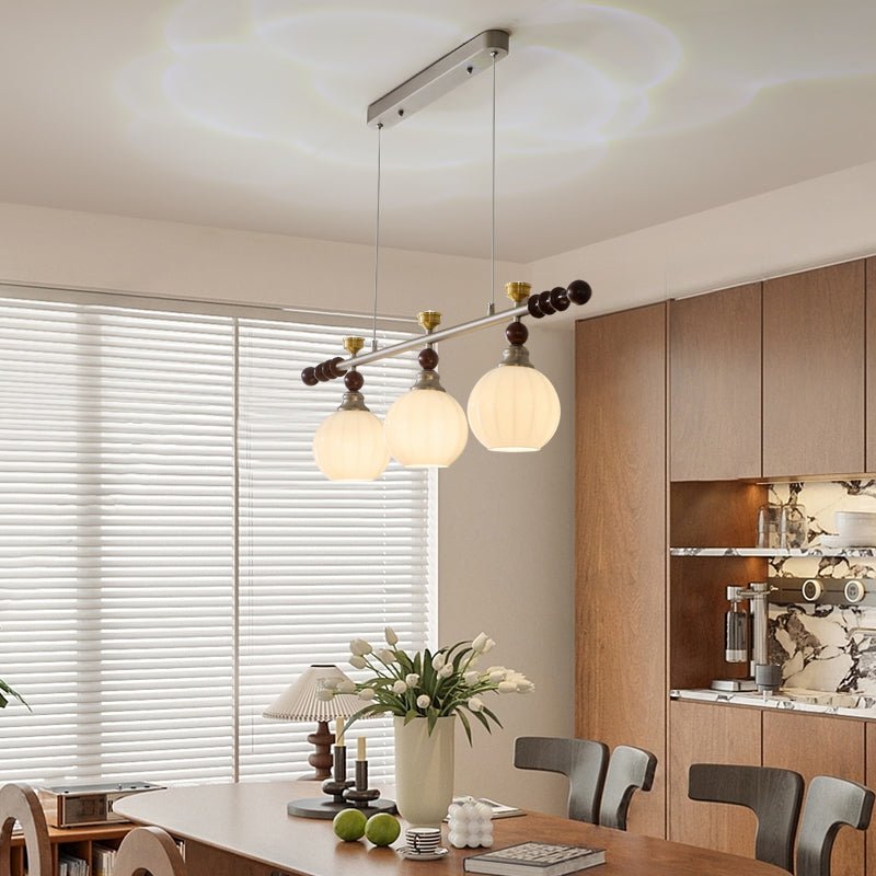 Otheia Elegance Vintage Linear Wood Pendant Lamp