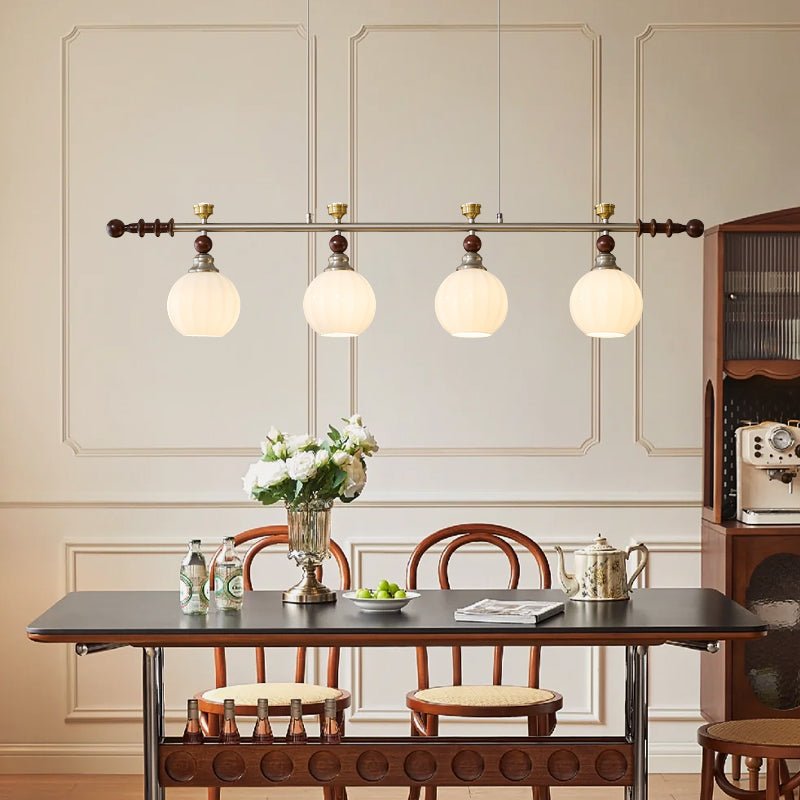 Otheia Elegance Vintage Linear Wood Pendant Lamp