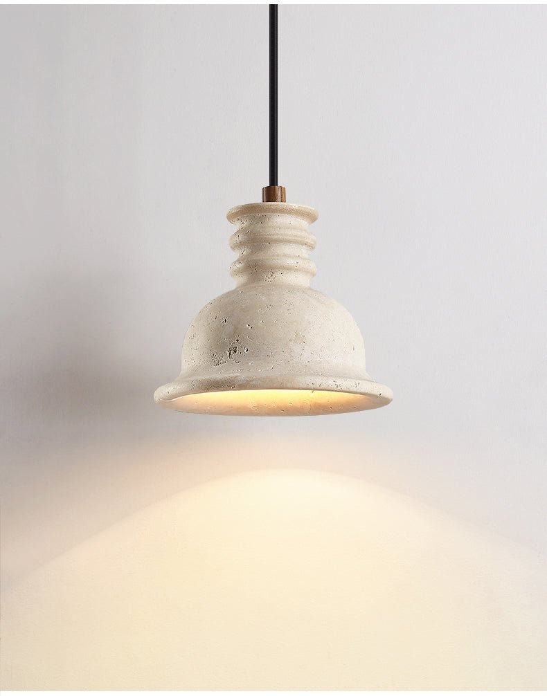 Tavuenne Travertine Sculptural Pendant Light