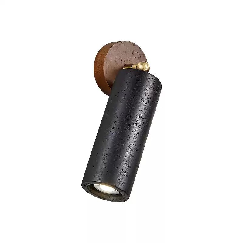 Cassius Industrial Travertine Wall Light