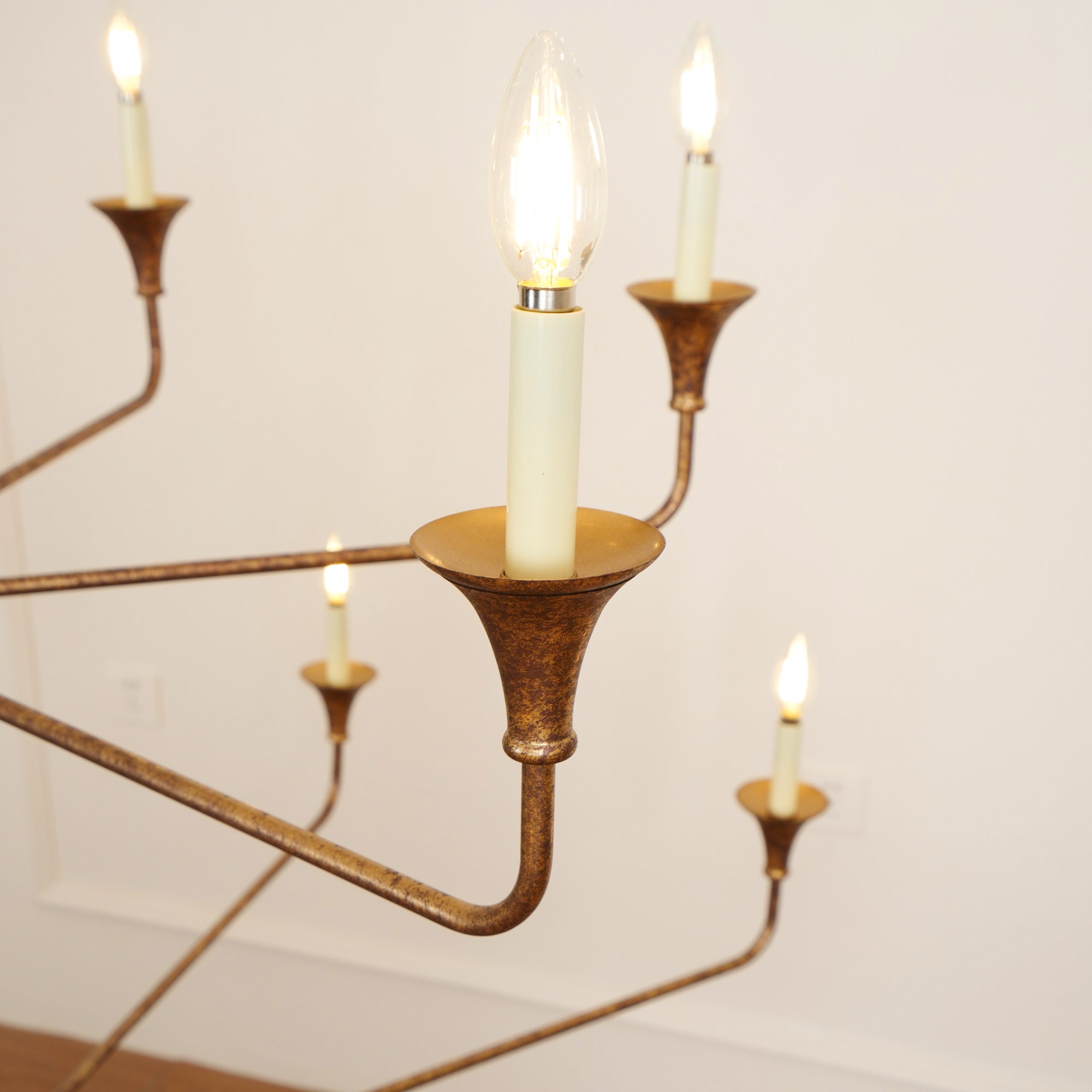 Wisp Grande Vintage Industrial Bronze Chandelier