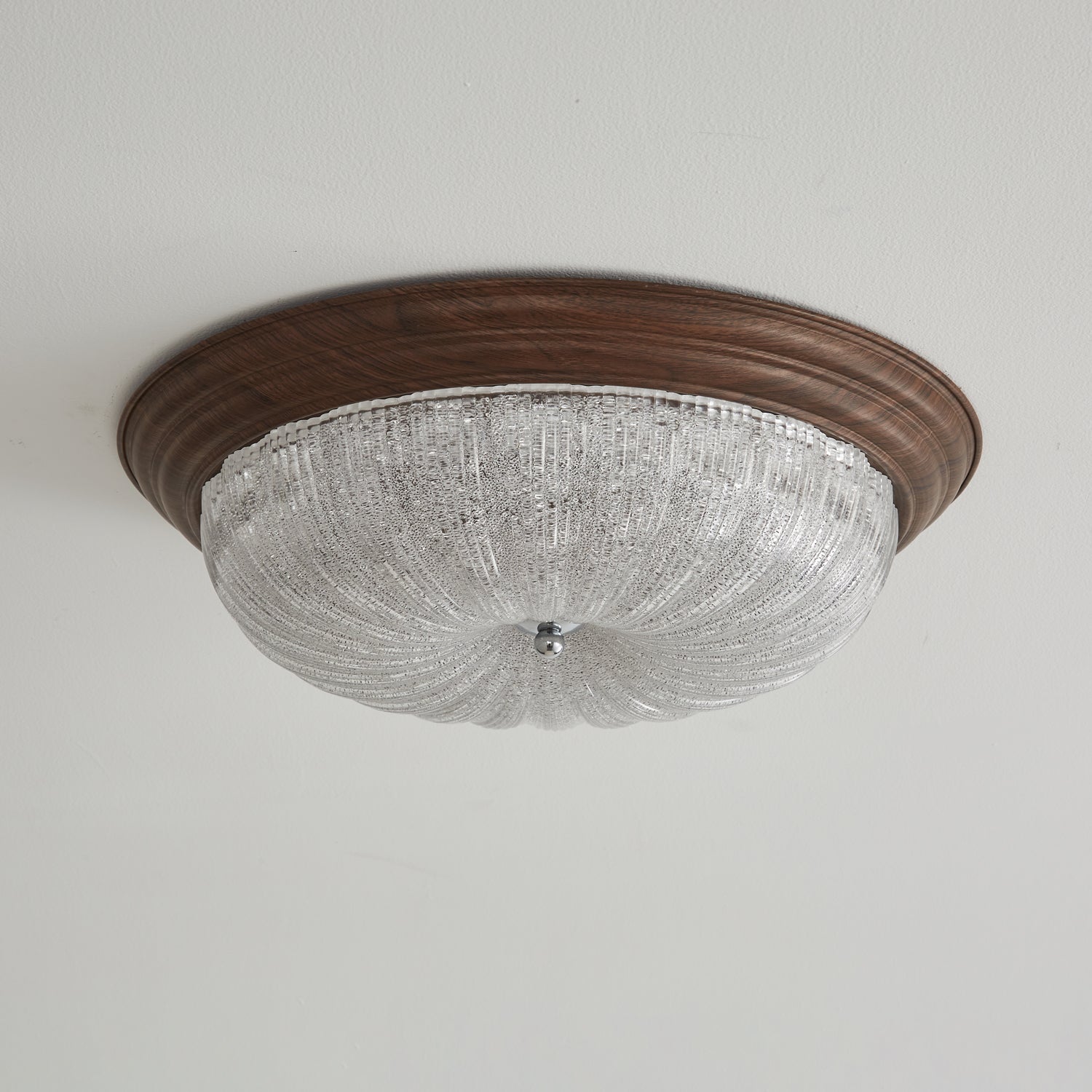 Tacell Premium Elegance Walnut Glass Ceiling Light