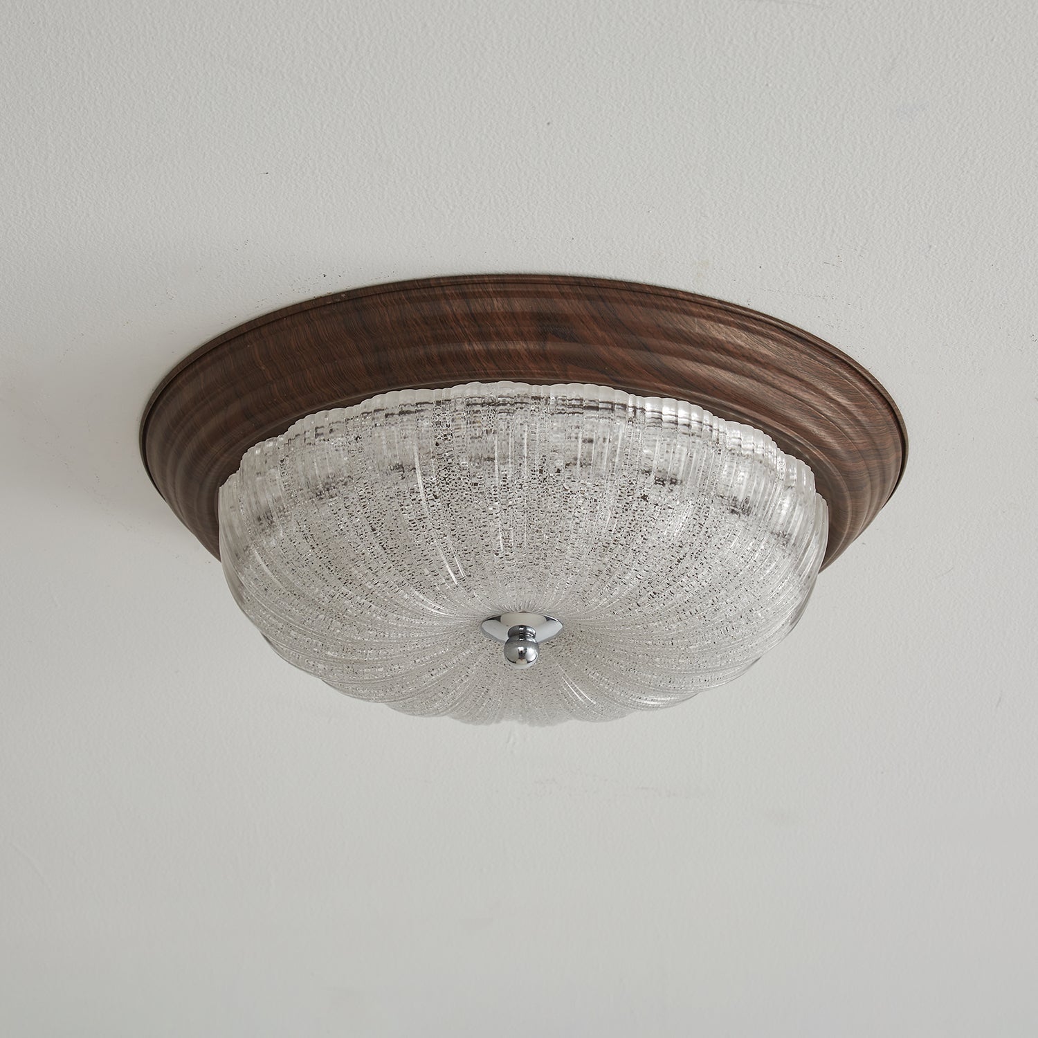 Tacell Premium Elegance Walnut Glass Ceiling Light