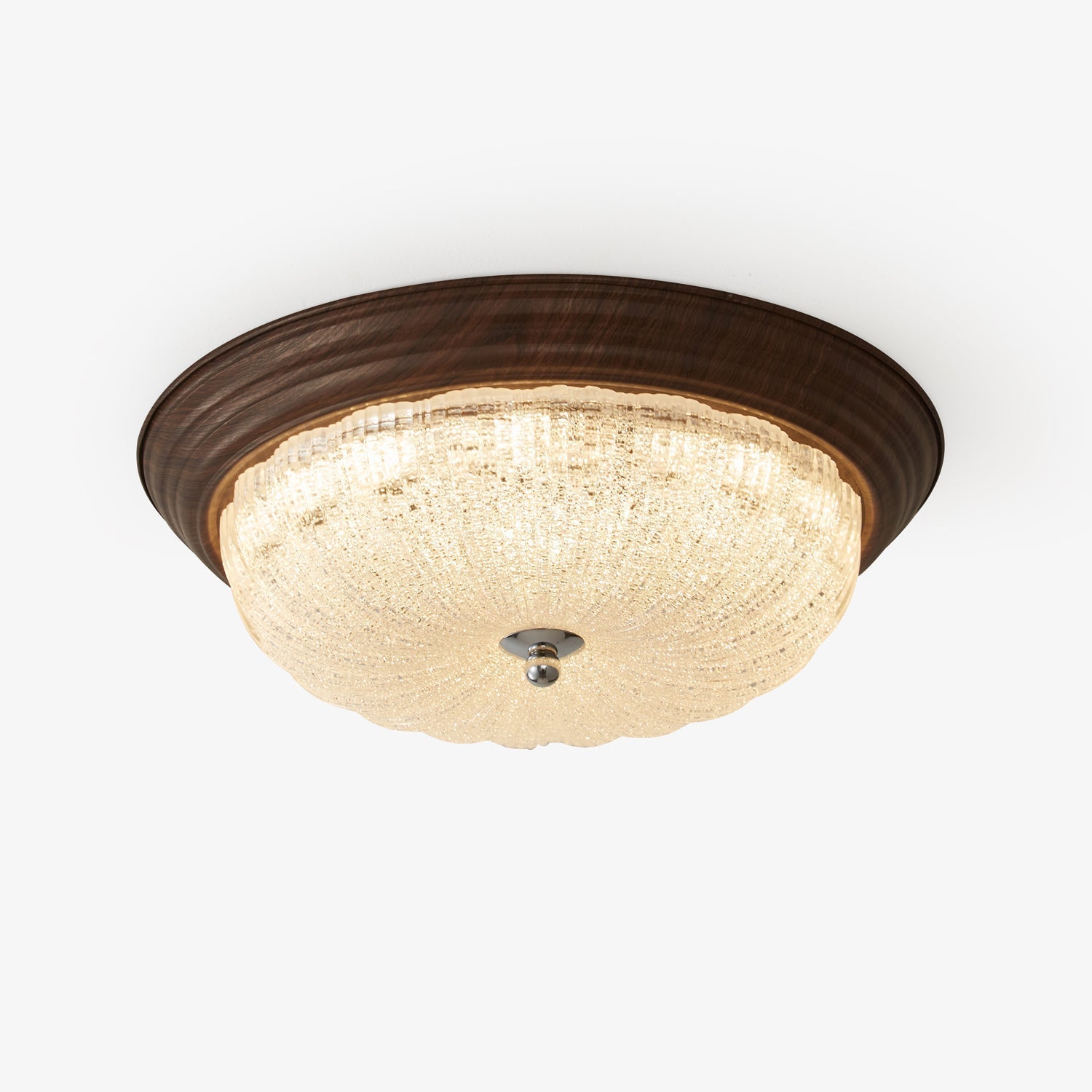 Tacell Premium Elegance Walnut Glass Ceiling Light
