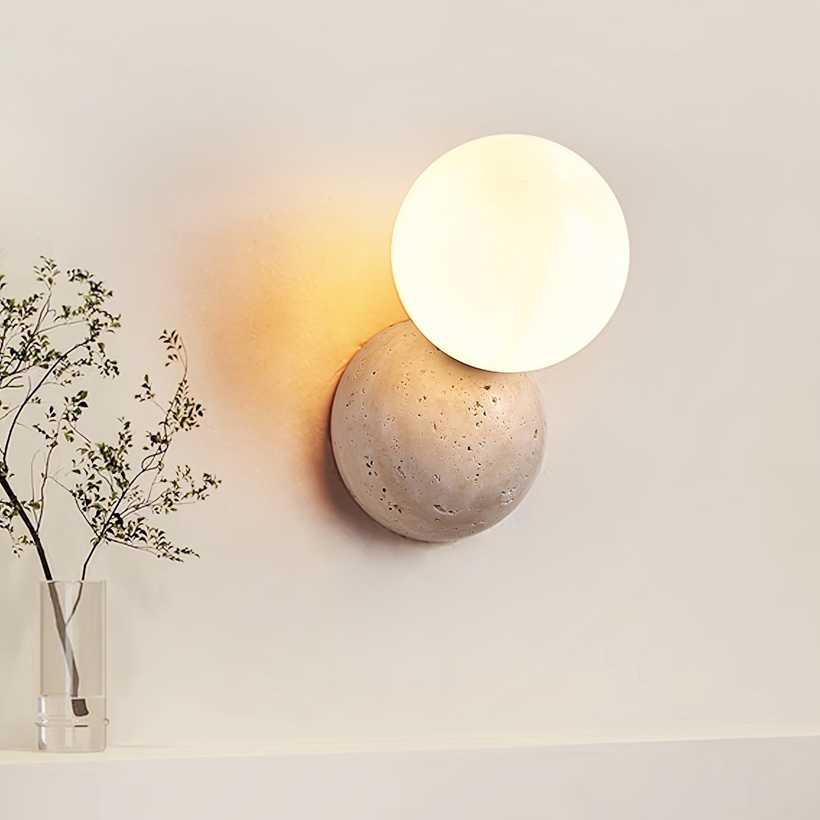 Cethair Travertine Wall Light
