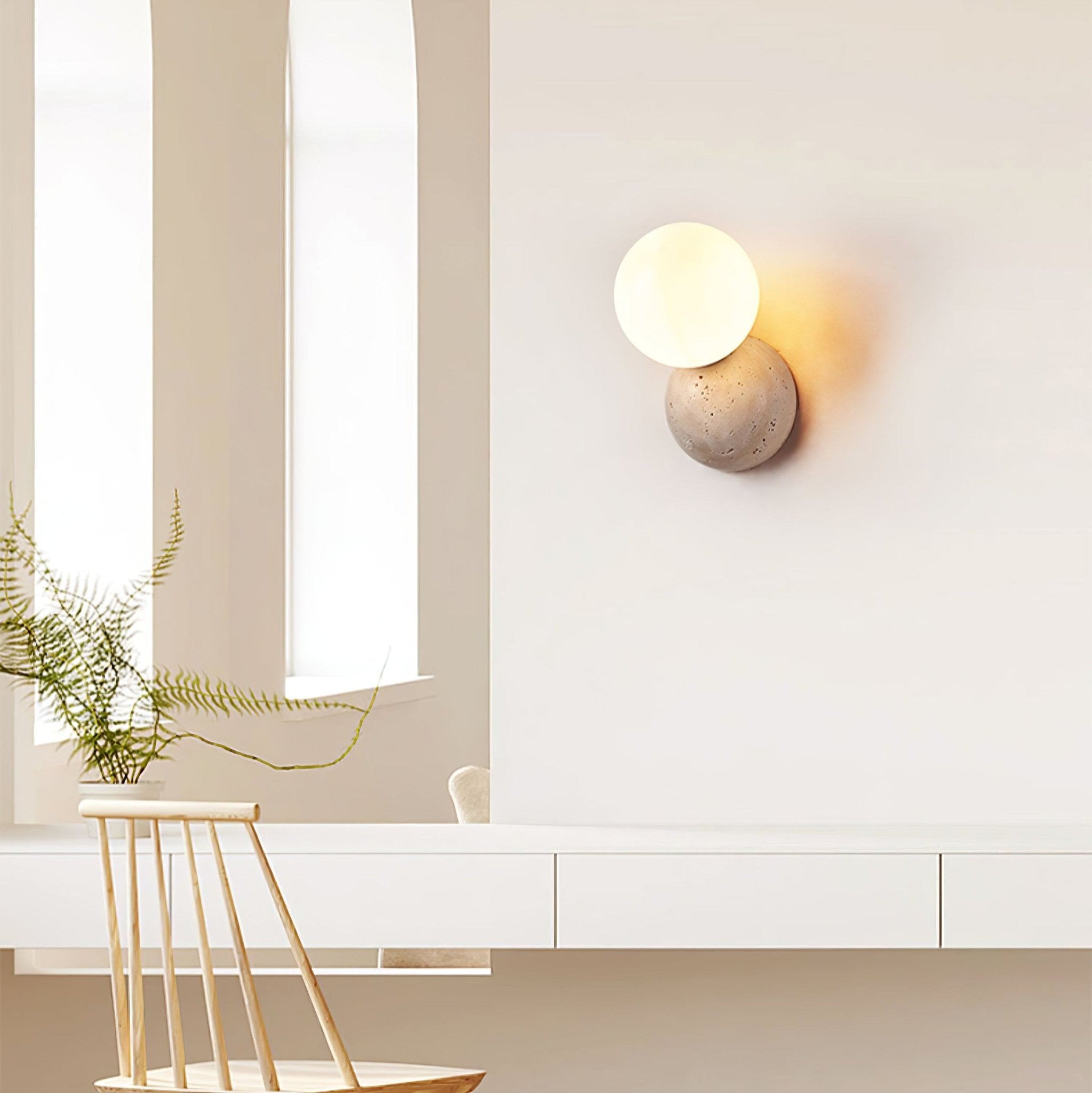Cethair Travertine Wall Light