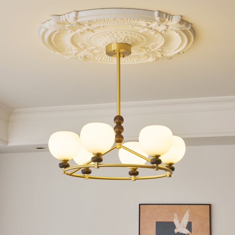 Nydoriel Premium Nordic Art Brass Wood Chandelier