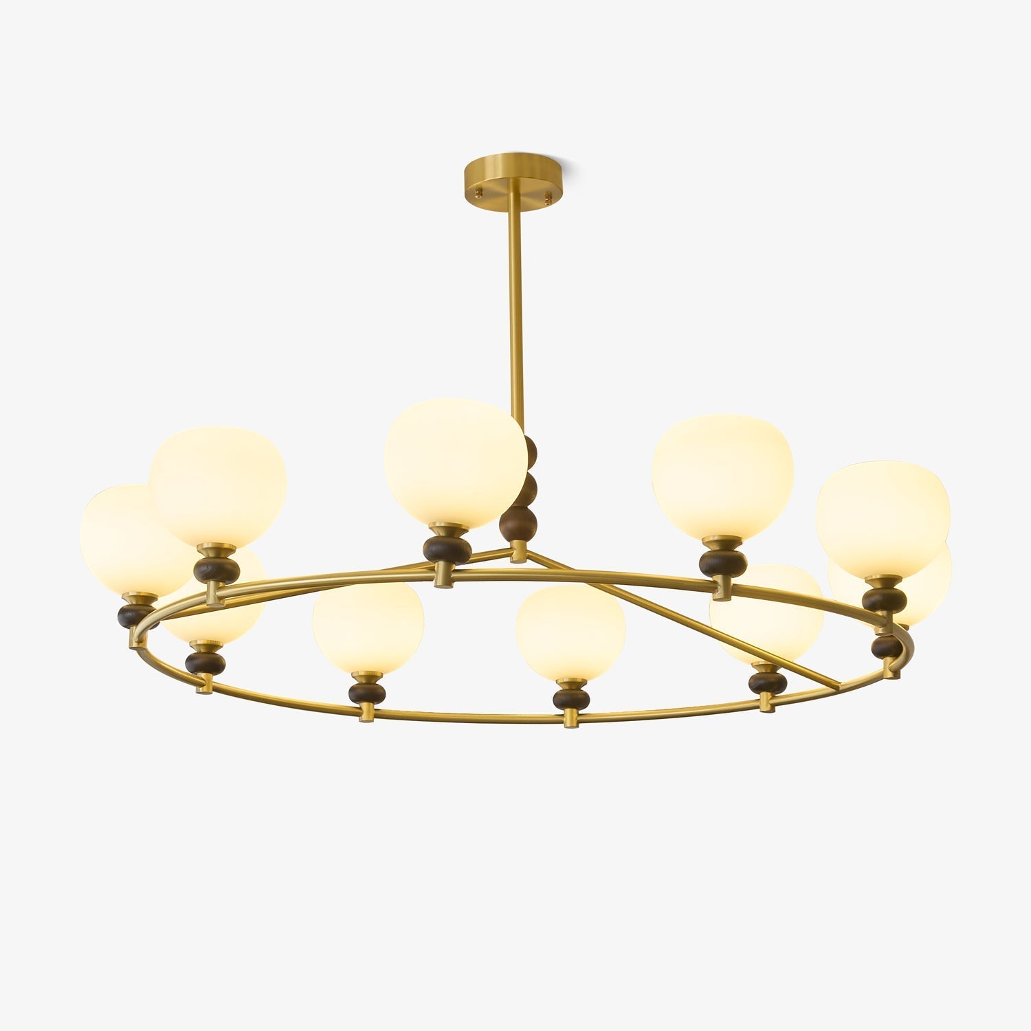 Nydoriel Premium Nordic Art Brass Wood Chandelier
