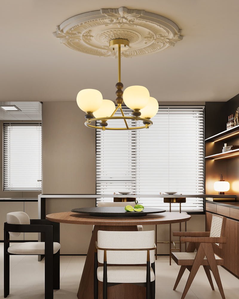 Nydoriel Premium Nordic Art Brass Wood Chandelier