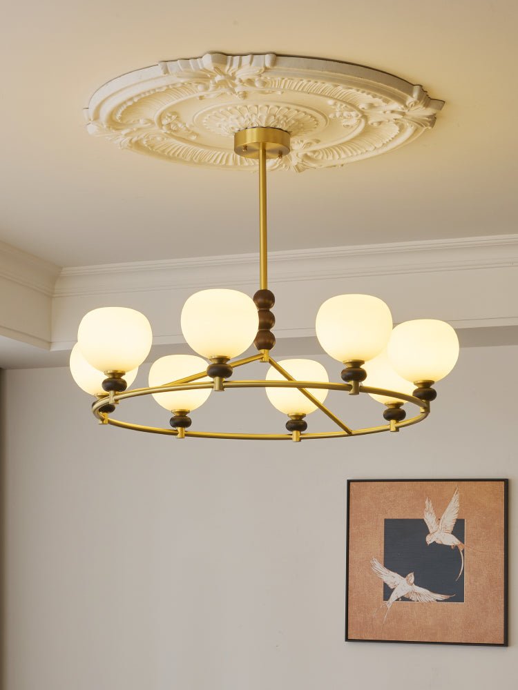 Nydoriel Premium Nordic Art Brass Wood Chandelier