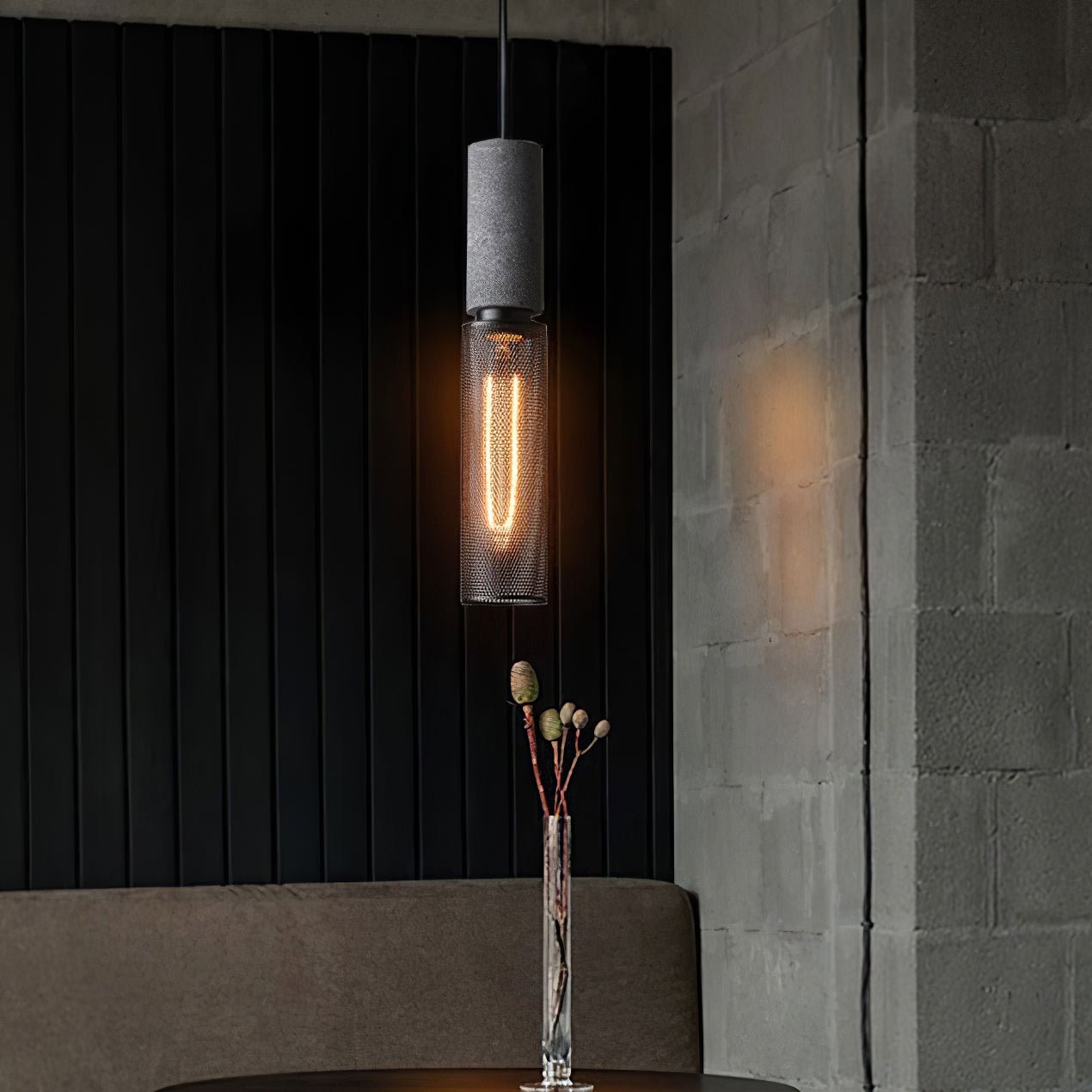 Lumeraine Cement Mesh Pendant Light