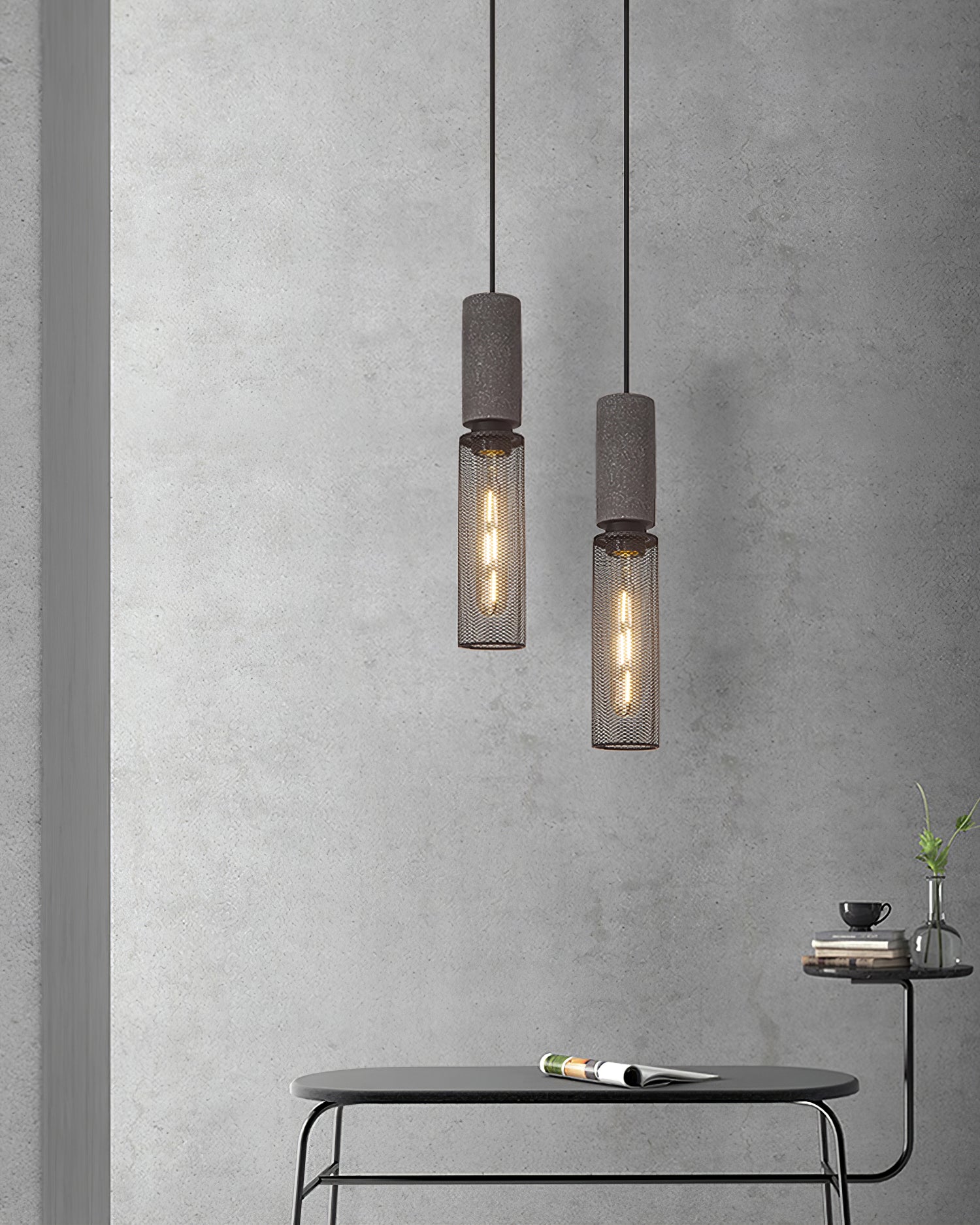 Lumeraine Cement Mesh Pendant Light