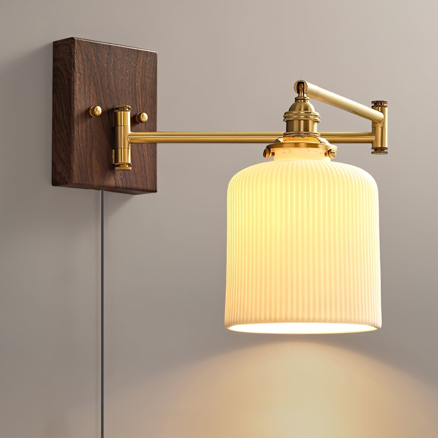 Ceramic Geometry Plug-in Wall Lamp