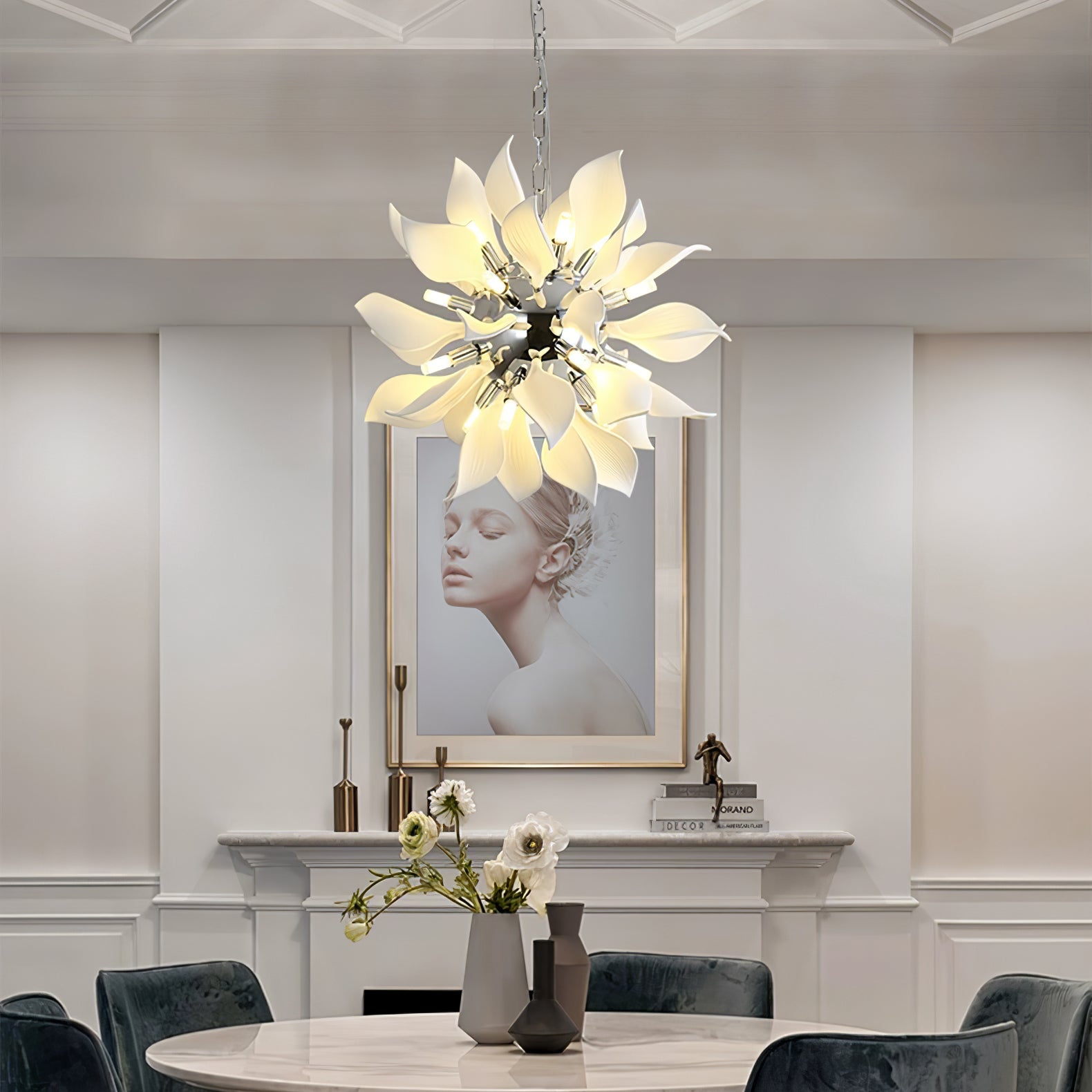 Avir Pendant Lamp Ceramic Petals Blooming
