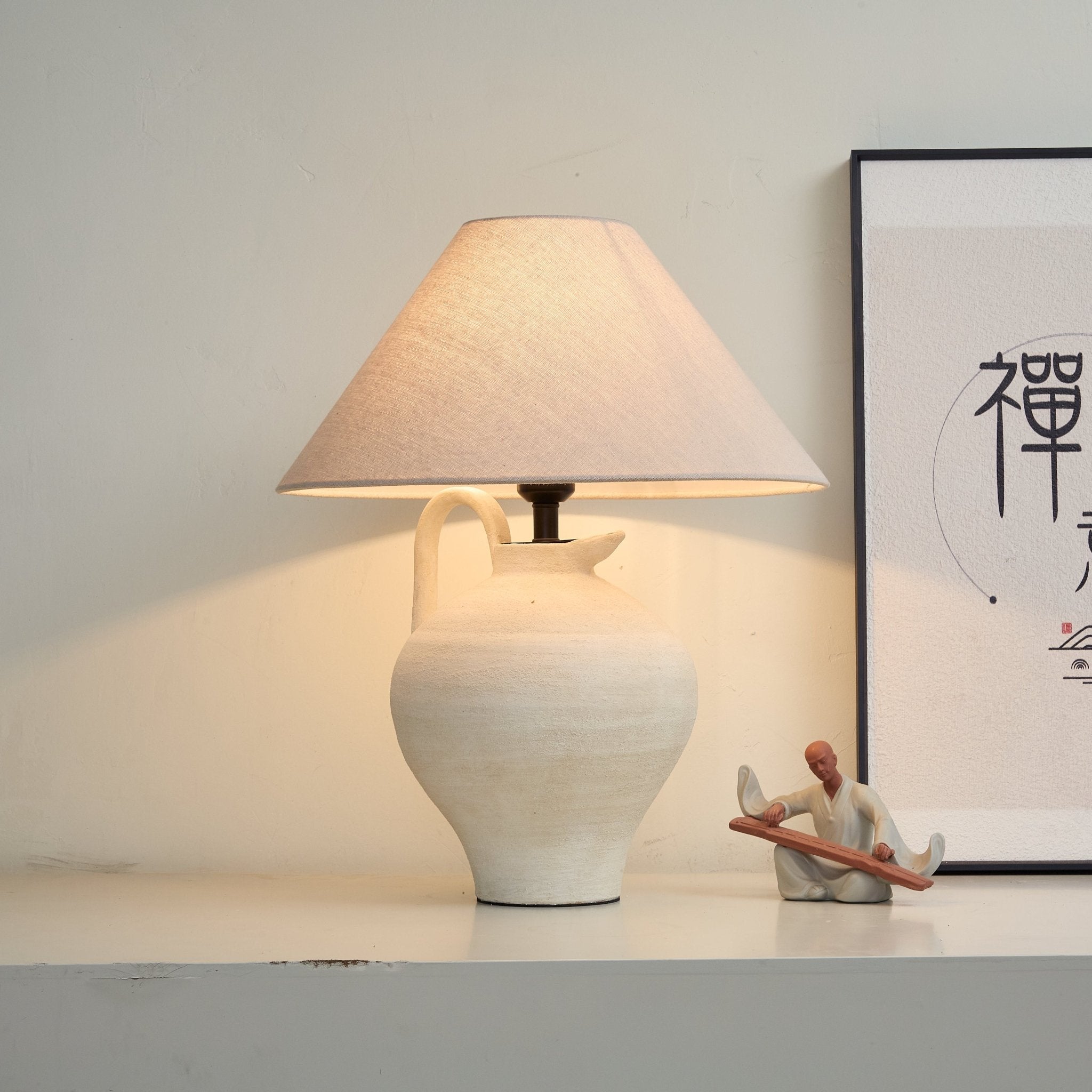 Ceramic Pitcher Shaped Table Lamp