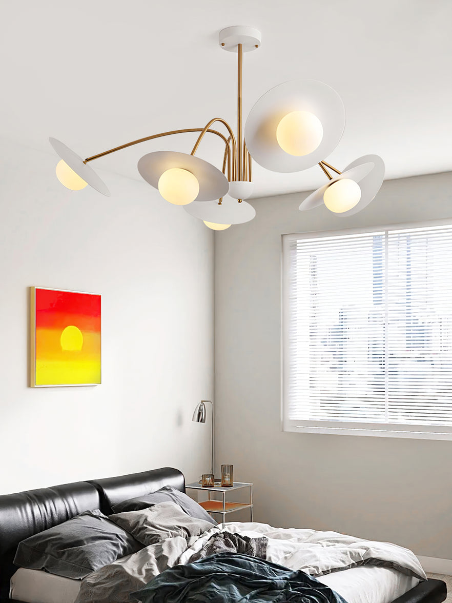 Lark Chandelier with Art Deco-Inspired Mushroom