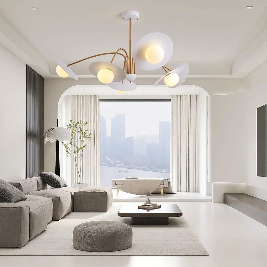 Lark Chandelier with Art Deco-Inspired Mushroom