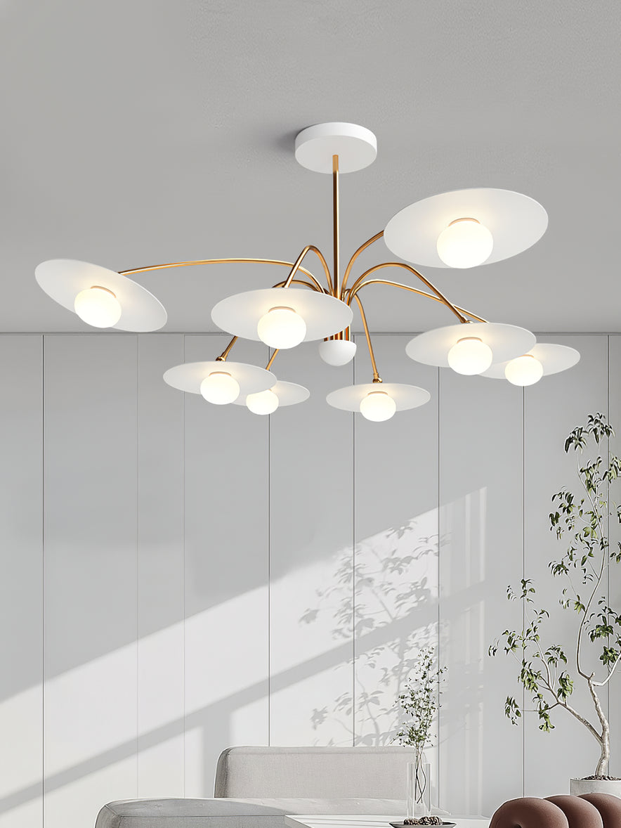 Lark Chandelier with Art Deco-Inspired Mushroom