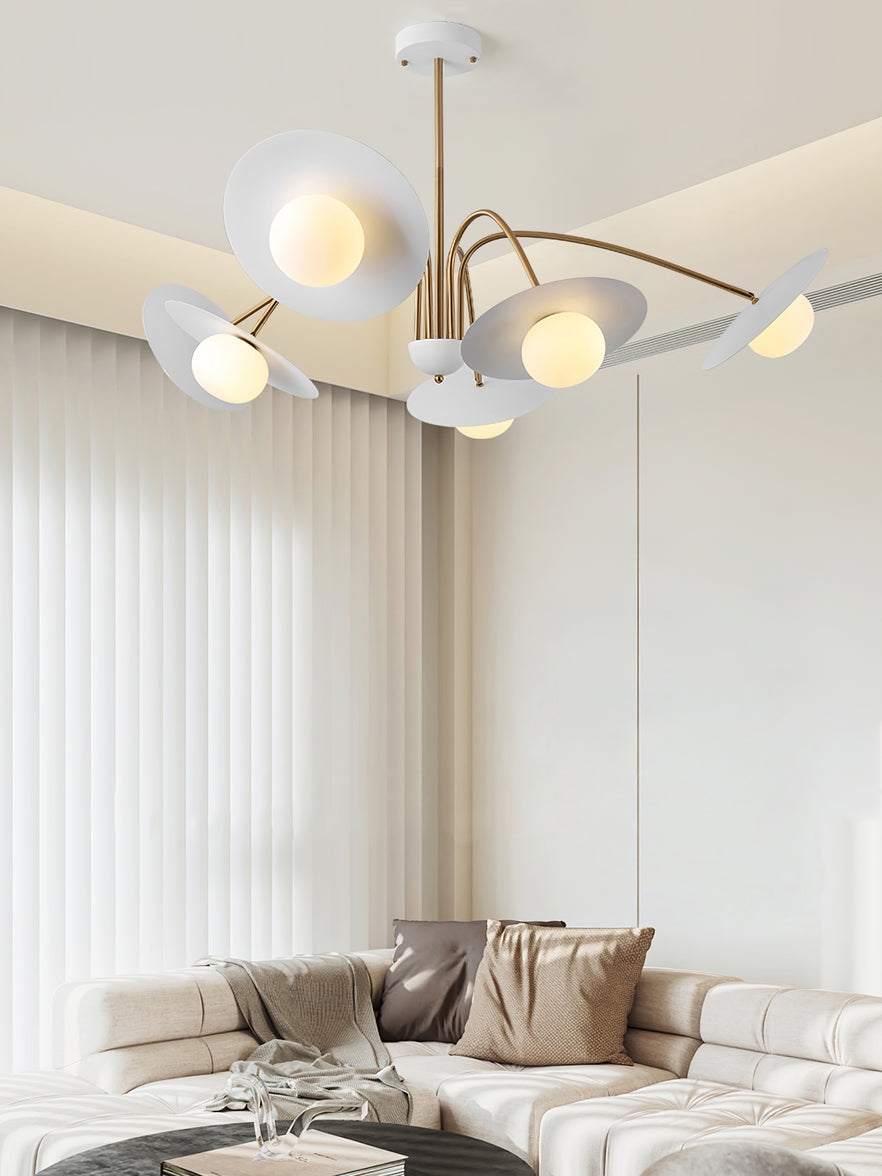 Lark Chandelier with Art Deco-Inspired Mushroom