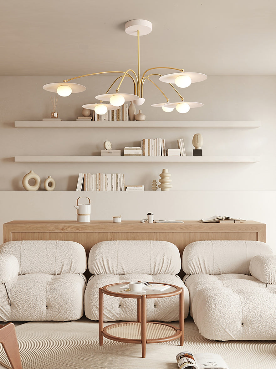 Lark Chandelier with Art Deco-Inspired Mushroom