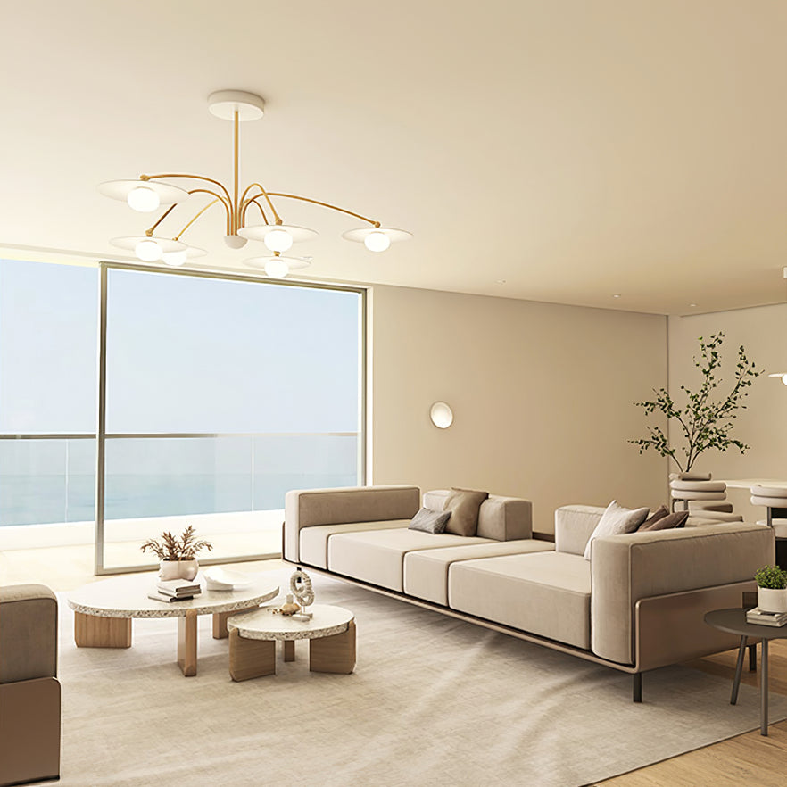 Lark Chandelier with Art Deco-Inspired Mushroom