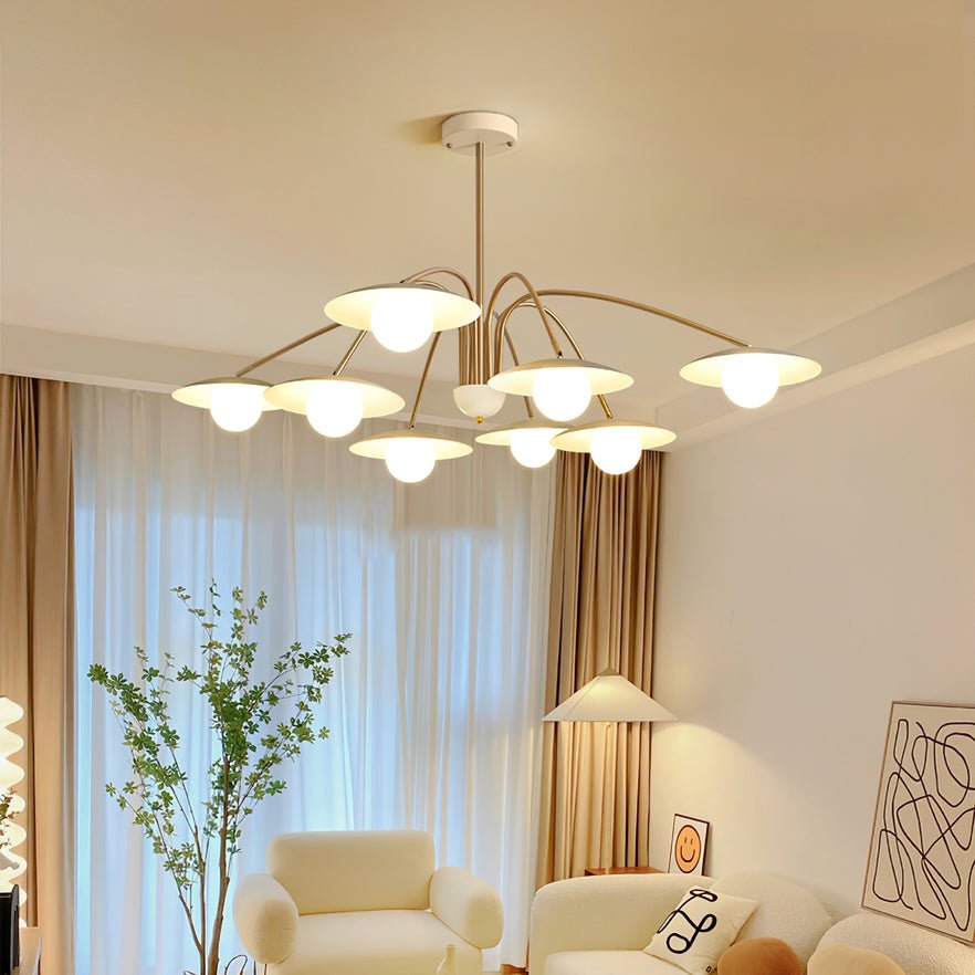 Lark Chandelier with Art Deco-Inspired Mushroom